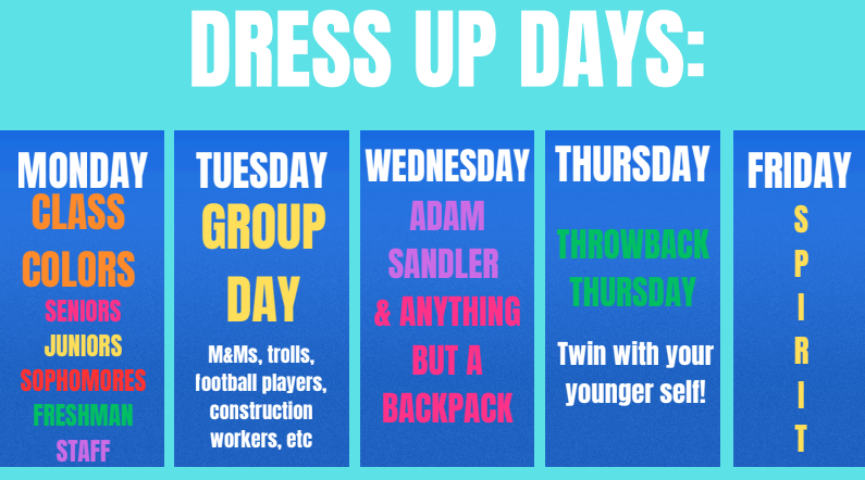 2026 Homecoming Dress-Up Days